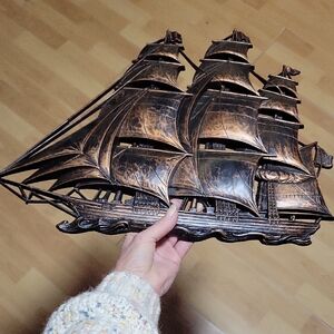 Vintage Coppercraft  Ship Wall Decor